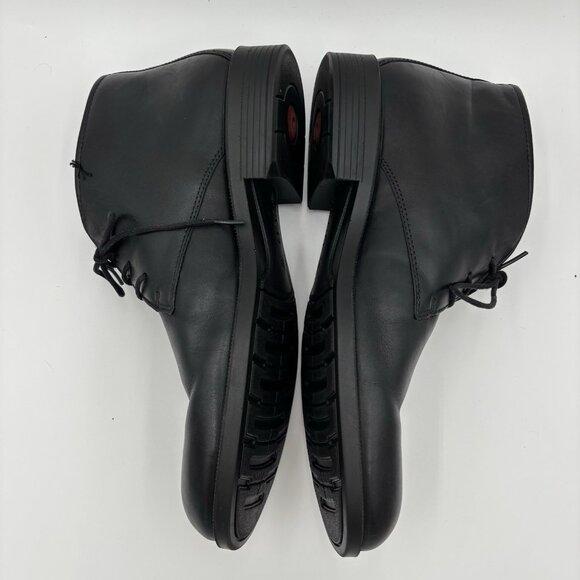 Ecco City Tray Chukka Boot Black Men’s Size 12-12.5 EU 47 Leather Lace Up - Picture 3 of 8